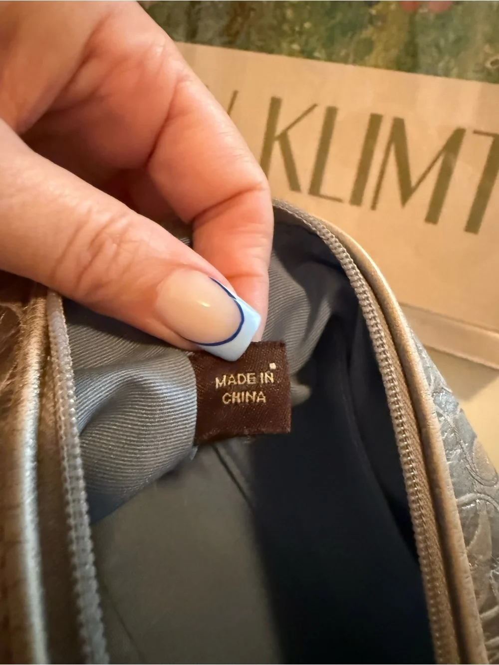 Coach Silver Metallic Signature Mini Hobo